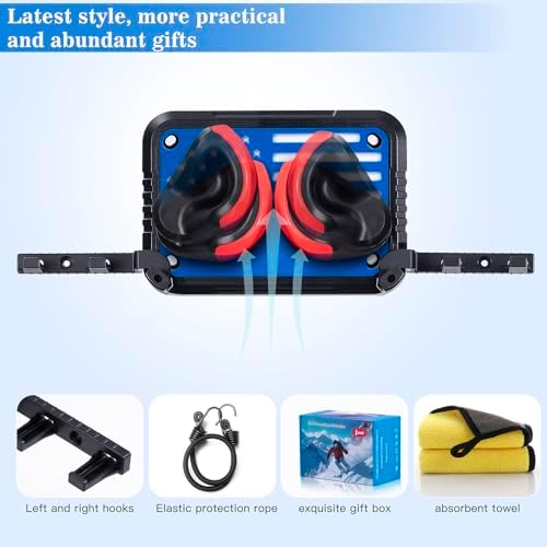 Ski Rack Wall Mount Ski & Snowboard Skateboard Wall Mount Fits Any Board holder Up to 25lbs Vertical Ski Storage Rack for Home & Garage Space-Saving Winter Gear Organizer 2Pack - Image 3