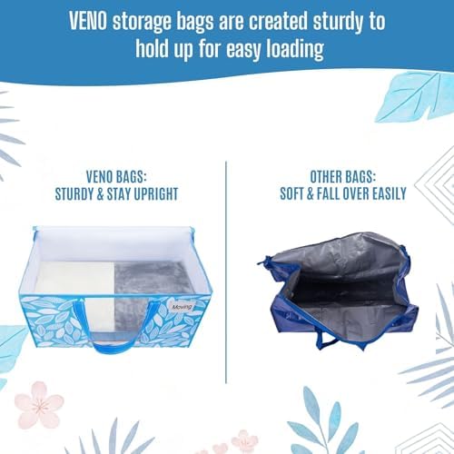 VENO Moving Bags, Wide Open Top, Clear Window, Spring Breeze, 8 Pack - Image 6