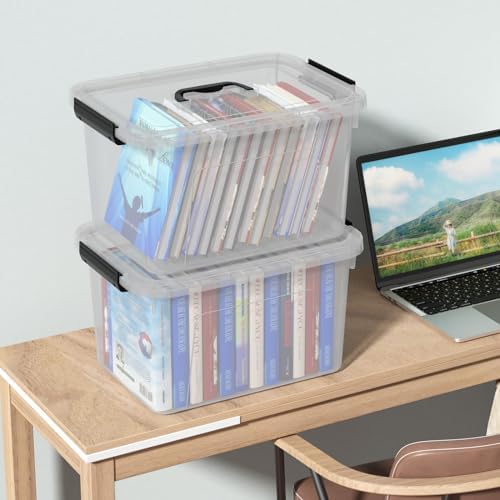 18 Quart Plastic Latch Bins, Clear Storage Boxes with Lids, 6 Packs - Image 6