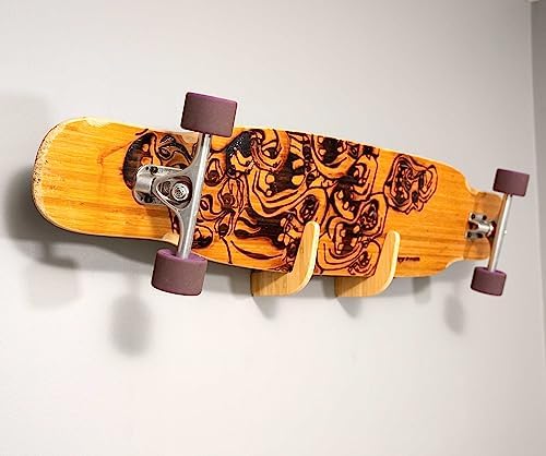 Grassracks Bamboo & Birch Snowboard Rack and Skateboard Rack - Moloka`i Series Snowboard Wall Mount - Image 5