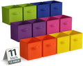 Sorbus Foldable Fabric Storage Cubes, 12 Pack (11 Inch, Bright Rainbow) by Sorbus