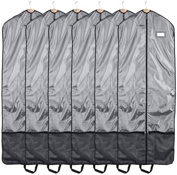 Covermates Deluxe Garment Bag Set for Closet Storage & Travel – Heavy Duty Hanging Suit & Dress Bags with ID Window, Accessory Pockets & Carrying Handles – Premium Wardrobe Protection, Grey by Covermates