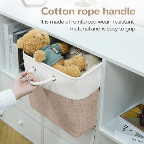 13x13 Inch Foldable Fabric Cube Storage Bins with Handles 6 Pack - Image 2