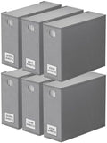 SpaceAid 6 Pack Bed Sheet Organizers and Storage, Foldable Sheet Organizer for Linen Closet, Sheets Set Folder Keeper with Window XL (Queen & King Size) Bedding Container (Gray, 6 Pack) by SpaceAid