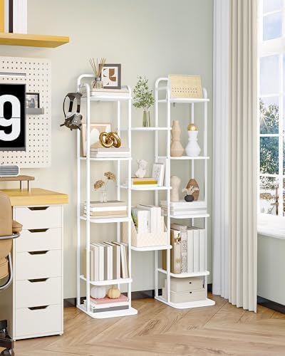 Hzuaneri 8 Tiers Vertical Shoe Rack, Tall Shoe Shelf with 2 Hooks - Image 6
