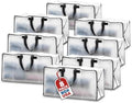 PACKING BAGS 8-Pack XL Moving Bags with Strong Handles & Zippers, Clear by BOXUSA