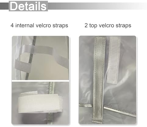 Frosted PVC Wire Shelf Cover 48 x 18 x 72 Inch Storage Rack Cover - Image 5