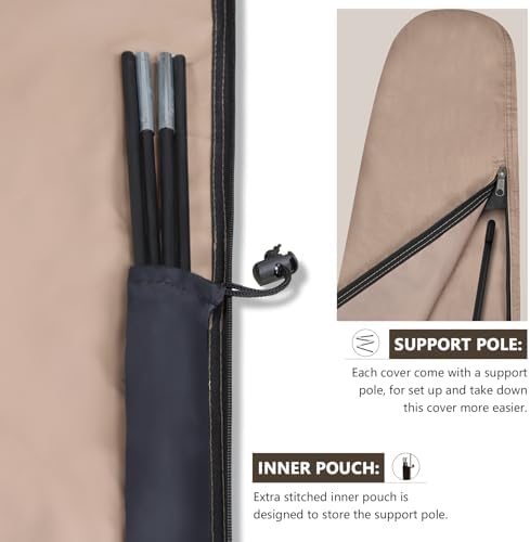 ULTCOVER Waterproof Clear Top Outdoor Umbrella Cover - Image 5