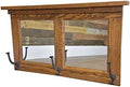 Wall Mounted Wooden Framed Mirror with Hooks – Floating Mission Mirror with Coat Hooks – Rustic Entryway Coat Hanger (30" W x 3" D x 17.5" H, Oak Wood with Michaels Stain) by RusticRedDoor