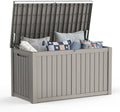 Mars Villa Deck Box, Outdoor Storage Box Waterproof, 180 Gallon, Grey by MarsVilla