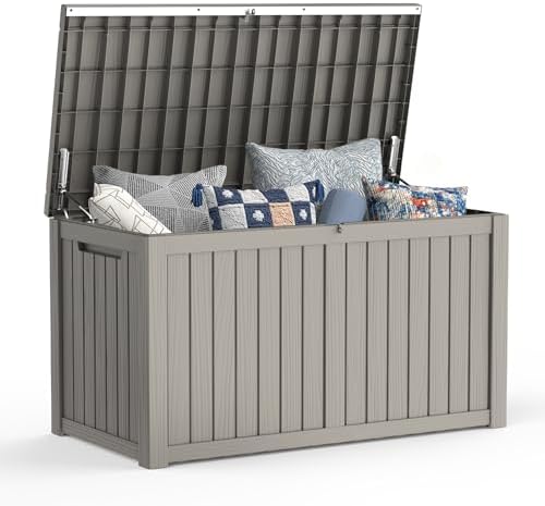 Mars Villa Deck Box, Outdoor Storage Box Waterproof, 180 Gallon, Grey by MarsVilla
