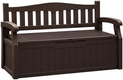 Flamaker 80 Gallon Storage Bench, Deck Box with Seat Waterproof All-Weather by Flamaker