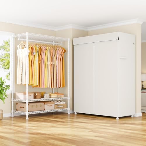 ULIFHOME H5C Max Clothes Rack with Cover, Covered Clothing Rack Heavy Duty - Image 6