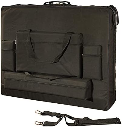 Deluxe Portable Massage Table Carrying Case – Heavy-Duty Nylon Travel Bag with Shoulder Strap & Multiple Storage Pockets – Fits Most Standard Folding Massage Tables – Black (30") by RoyalMassage