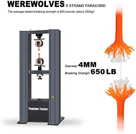WEREWOLVES 650lb Paracord/Parachute Cord - 9 Strand Paracord Rope - 100', 200' Spools of Parachute Cord, Type III Paracord for Camping, Survival - Image 4