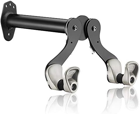 Ibera Bike Wall Mount - Adjustable Frame Holder & Soft Rubber Cradles - Garage Bike Rack for Road, MTB, Kids, Hybrid Bikes - Easy Installation & Space-Saving Design by Ibera