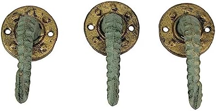 Set of 3 Octopus Tentacle Wall Hooks, 4.5 Inch Verdigris Bronze Cast Iron - Image 6