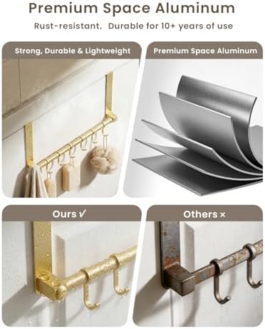 BOF Heavy Duty Over The Door Hooks, Door Hooks Hanger Organizer for Hanging - Image 3