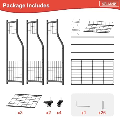 WALMANN Garage Golf Bag Stand, Large Golf Bag Storage with Golfing Accessories Storage Shelves Rolling Golf Bags Organizer - Image 6