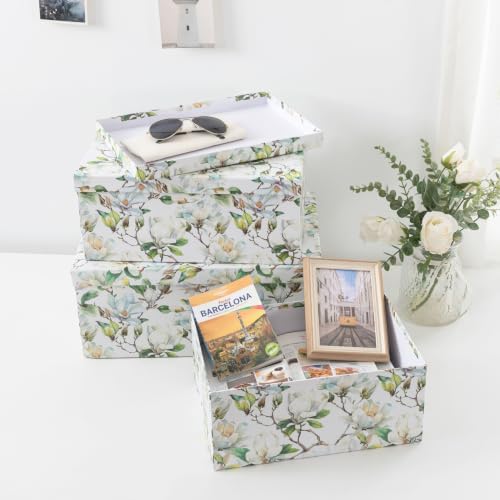 Soul & Lane - Magnolia Garden Decorative Storage Boxes with Lids, Set of 3 - Image 5