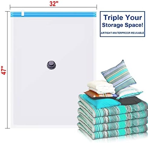 50 PACK Wholesale Vacuum Seal Moving Storage Bag Space Saver EXTRA LARGE for Clothes, Blankets, Comforters, Pillows, Bedding, Closet Organizing, Winter Storage. - Image 2