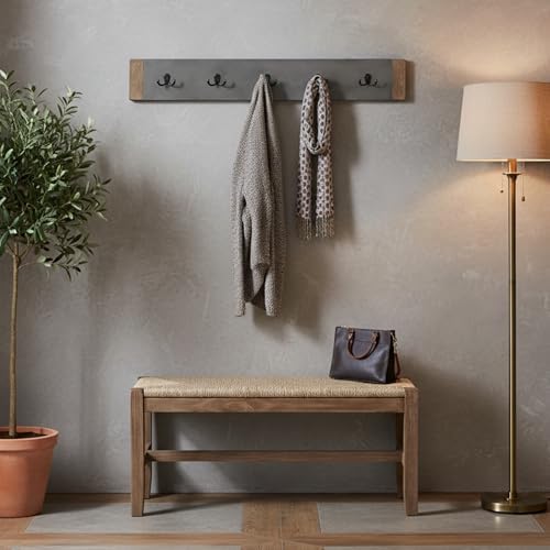 Alaterre Furniture Newport Coat Hook, Concrete Gray - Image 5