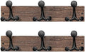 SKOLOO 17-Inch Wood Burnt Coat Rack Wall Mount with 3 Triple Hooks - Ideal for Family Entrances, Classrooms, and Pet Supplies Storage - Perfect Coat Hooks for Wall, Pack of 2 by SKOLOO