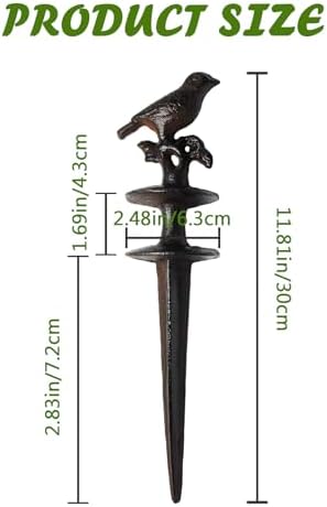 2 Pcs Heavy Duty Cast Iron Garden Hose Guide Stakes, Maijdoany Yard Art Decor, Bird-Shaped Hose Guards Keeps Garden Hose Out of Flower Beds for Plant Protection Greenhouse - Image 2