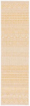 SAFAVIEH Washable Rug Outdoor Courtyard Collection - 2'3" x 8' Runner, Beige & Gold, Non-Shedding & Easy Cleaning, Ideal for Patio, Entryway, Mudroom, Hallway, Kitchen (CY8196-56012) by Unknown