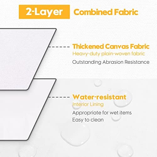 Hinwo 102L XXL Canvas Storage Bin with Lid and Handles, 2-Pack - Image 5