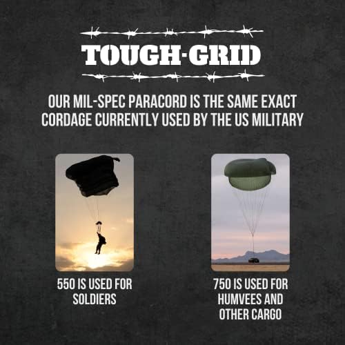 TOUGH-GRID 750 Paracord, 100% Nylon, Made in USA, Type IV Mil-Spec Cord - Image 5