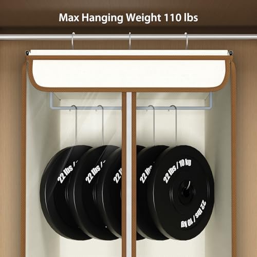 Univivi Garment Bags for Hanging Clothes, Cloth Bag 54 In, 2 PCS, Beige - Image 4