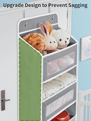 JARLINK Over the Door Organizer for Pantry, Bathroom, 5 Shelf Grey, 2 Pack - Image 5