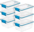 Sterilite Gasket Storage Box with Lids for Home & Office, 7.5 Quart, 6-Pack by Sterilite