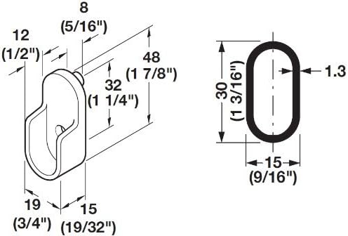 Hafele Premium Oval Wardrobe Closet Rod with End Supports (5 Pack) - 36 inch Chrome Closet Rod with Brackets - Image 4