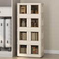 FLEXIMOUNTS 150 QT Stackable Plastic Storage Bins With Lids, Milky White by FLEXIMOUNTS