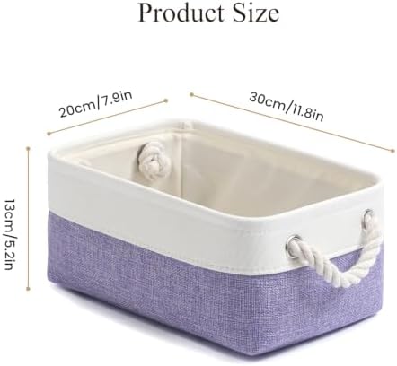 11.8x7.9x5.2 Inch Fabric Small Storage Bins with Handles 6 Pack - Image 4