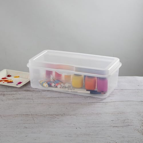 Sterilite Rectangular Large FlipTop, Clear Plastic Storage Box, 24-Pack - Image 4