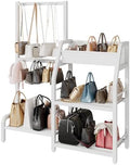 HavenlyYouth Purse Storage Organizer for Closet, 3-Tier Iron Purse Rack, Multiple Purse Hooks for Bag Organizer, Large Capacity Handbag Storage Rack for Home, Living Room, White by HAVENLYYOUTH