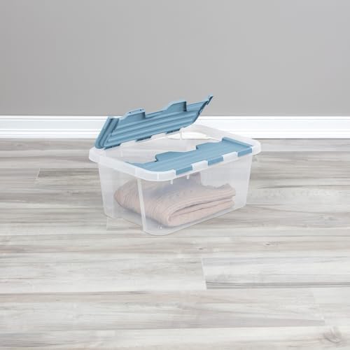 Sterilite Hinged Lid Storage Box Plastic Container, 20 Quart, 12-Pack - Image 4