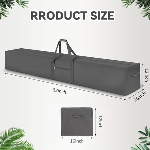 1 Pcs 83 x 16 x 12", 260 L Versatile Large Duffle Bag, Gray - Image 2