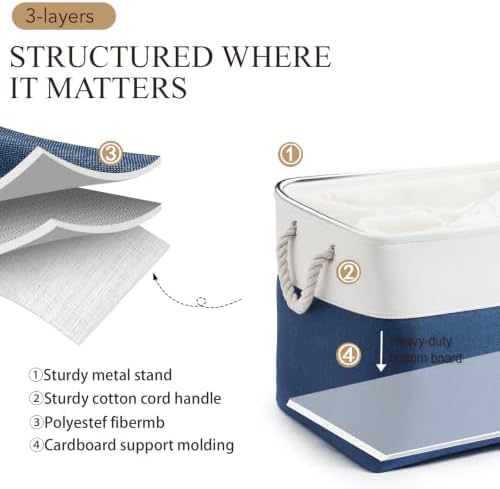 16x12x12 In Foldable Fabric Large Storage Bins with Handle 3 Pack - Image 2
