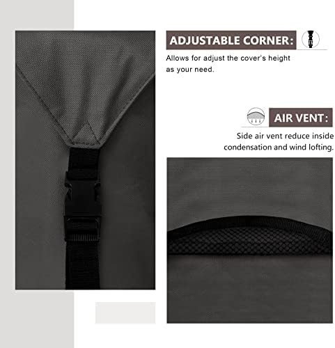 ULTCOVER Waterproof Patio Furniture Cover 94L x 94W in, Black - Image 5