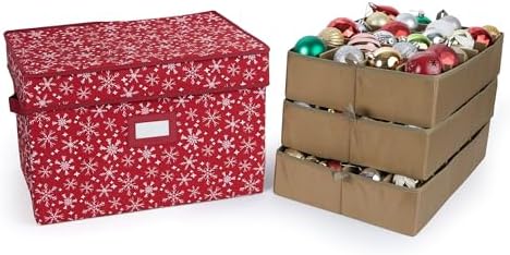 Covermates Adjustable Ornament Storage Box, 19.25" W x 13" D x 12.5" H by Covermates
