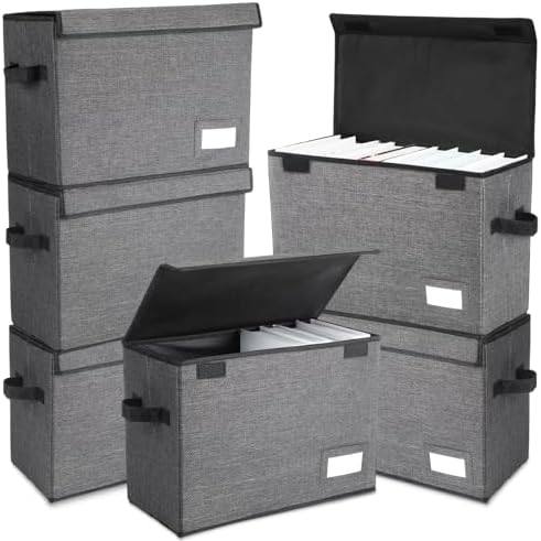 Chuangdi 6 Pcs Comic Book Storage Boxes,Charcoal Gray by Chuangdi