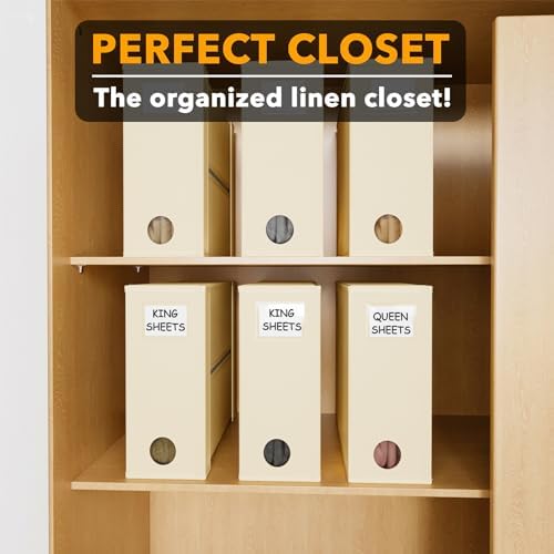 SpaceAid 6 Pack Bed Sheet Organizers and Storage, Foldable Sheet Organizer for Linen Closet, Sheets Set Folder Keeper with Window XL (Queen & King Size) Bedding Container (Beige, 6 Pack) - Image 5