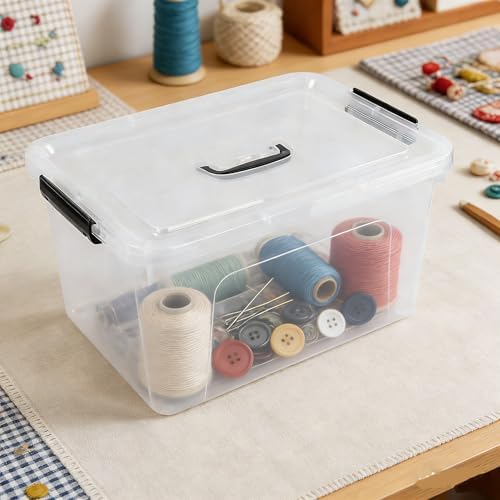 Zopnny 4 Packs 18 QT Plastic Storage Bins with Lids, Stackable Containers - Image 5