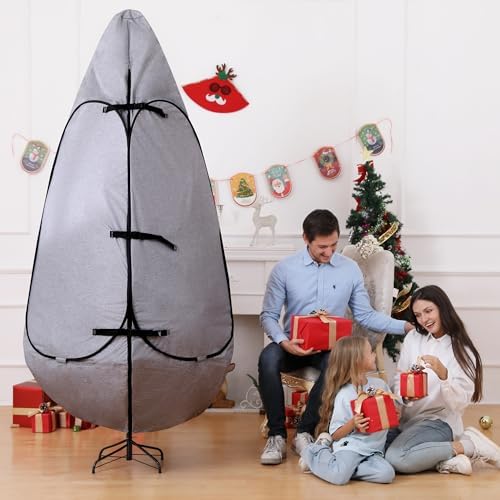 Christmas Tree Bag 9 Ft Large Christmas Tree Storage Bag 9 Foot Tree, Christmas Tree Cover For Upright Storage with Reinforced Handles - Image 3