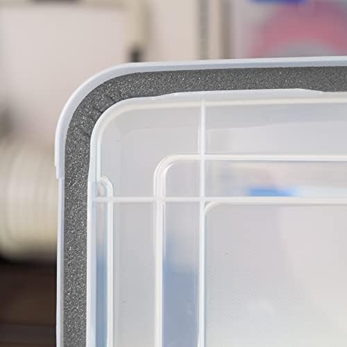 IRIS USA 156 Qt Storage Bins with Gasket Lids, Clear/Black - Image 6