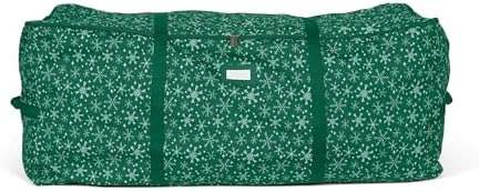 Covermates Christmas Tree Cinch Bag, 48" W x 20" D x 20" H, Green Snowflake by Covermates